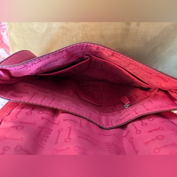 Fossil purse - Maddox Organizer Flap Crossbody Bag - Pink - Picture 3 of 4